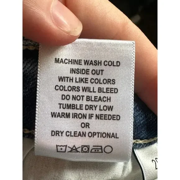 Vervet Buttonfly Light Wash Distressed Hi Rise Skinny Crop Jeans Denim Size 26 - Picture 5 of 7